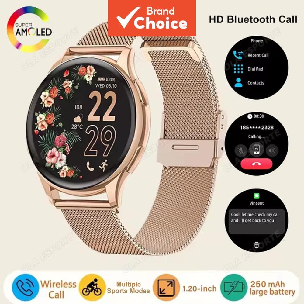Nova Chamada Bluetooth Relógio Inteligente Tela AMOLED Vários Modos Esportivos De Fitness Sono Monitoramento Saúde Smart