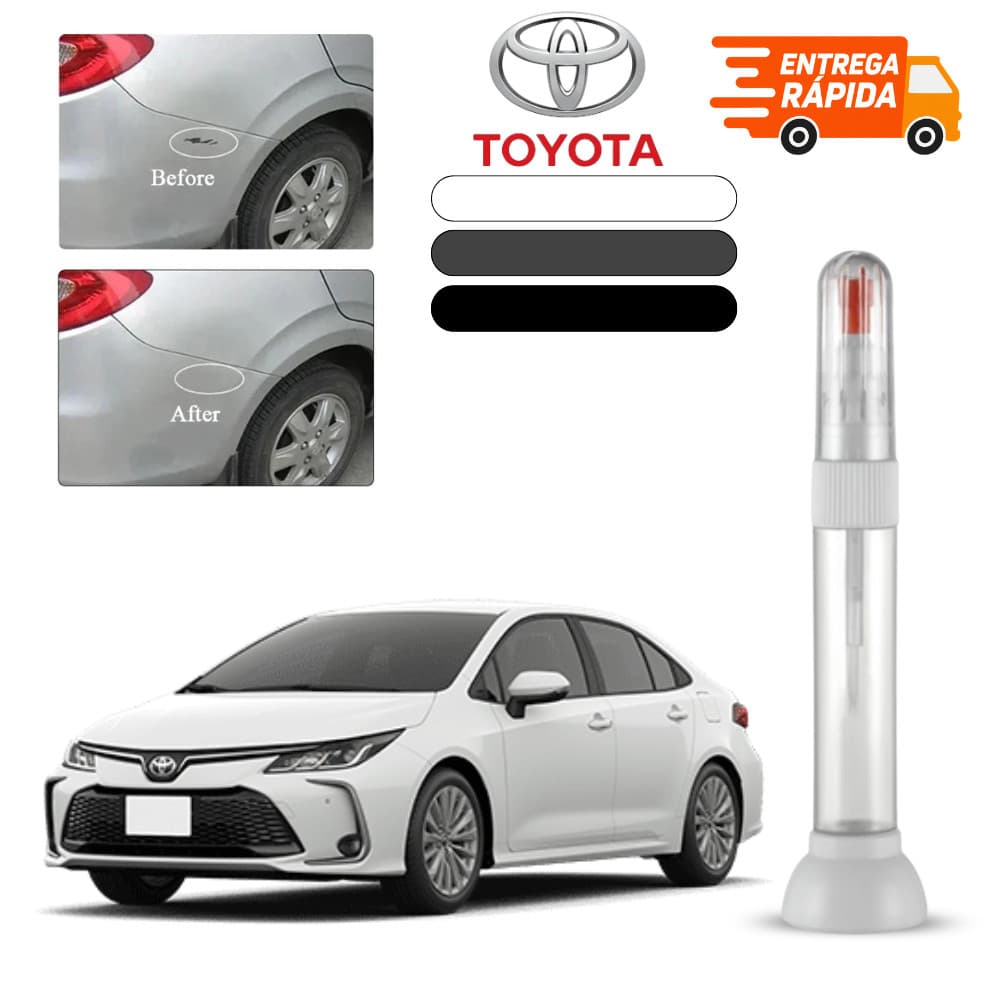 Toyota Corolla Caneta Retoque Automotiva Pintura Reparo Tira Risco Arranhão