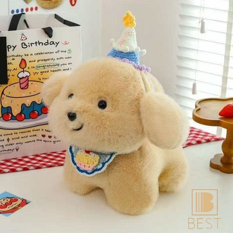 Brinquedo De Pelúcia Golden Retriever-Boneca De Travesseiro Macio Para Presente De Aniversário Infantil