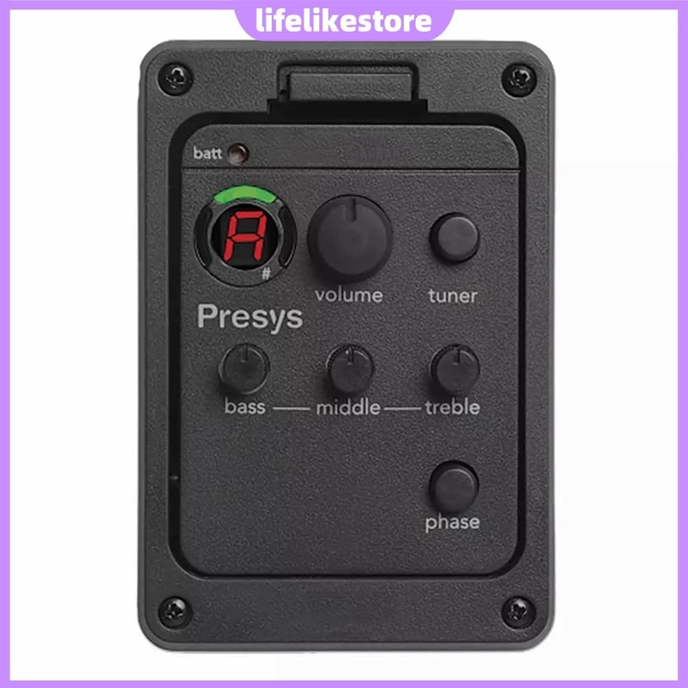 Captador De Pré-Amplificador De Guitarra Acústica Com Afinador Digital E Equalizador Personalizável Para Shows [lifelike
