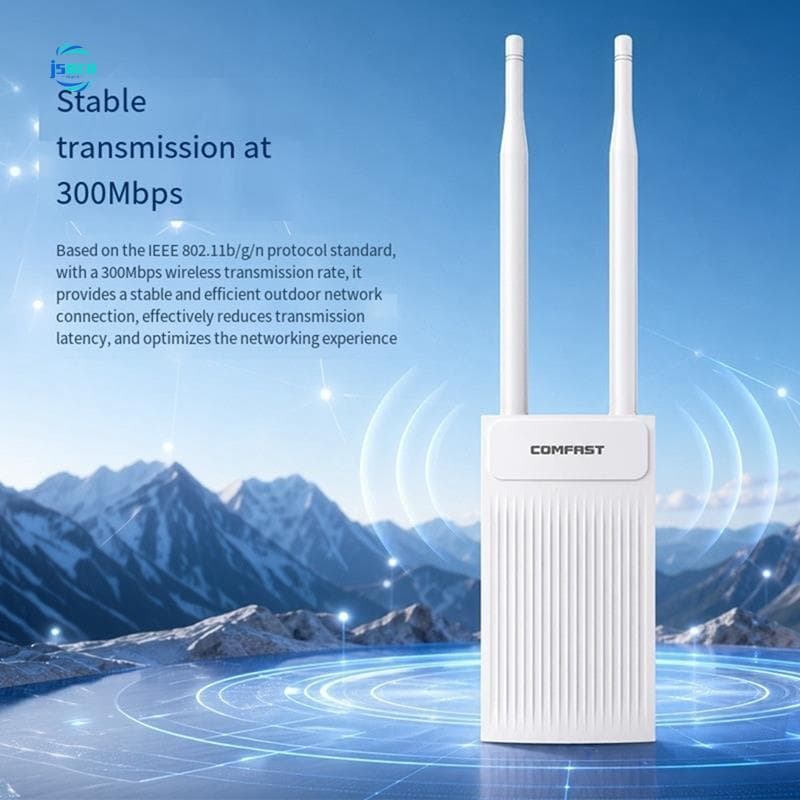 Roteador AP POE Externo De 300 Mbps Extensor De Sinal De Longo Alcance Amplificador Repetidor WiFi Estação Base Omnidire