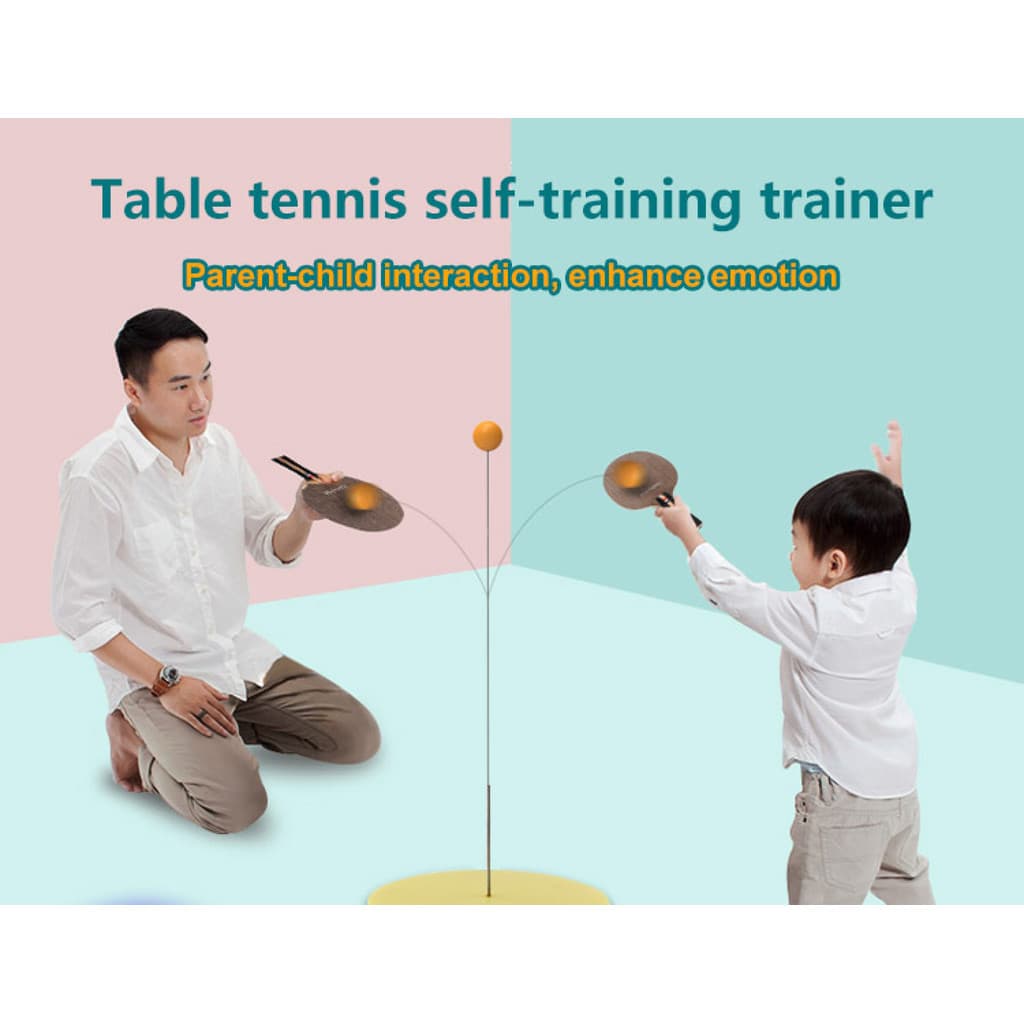 [Ideal Parent-Child Gift]【Adjustable Height】Table Tennis Trainer/Ping Pong Practice Tool With Flexible Elastic Shaft/Ind