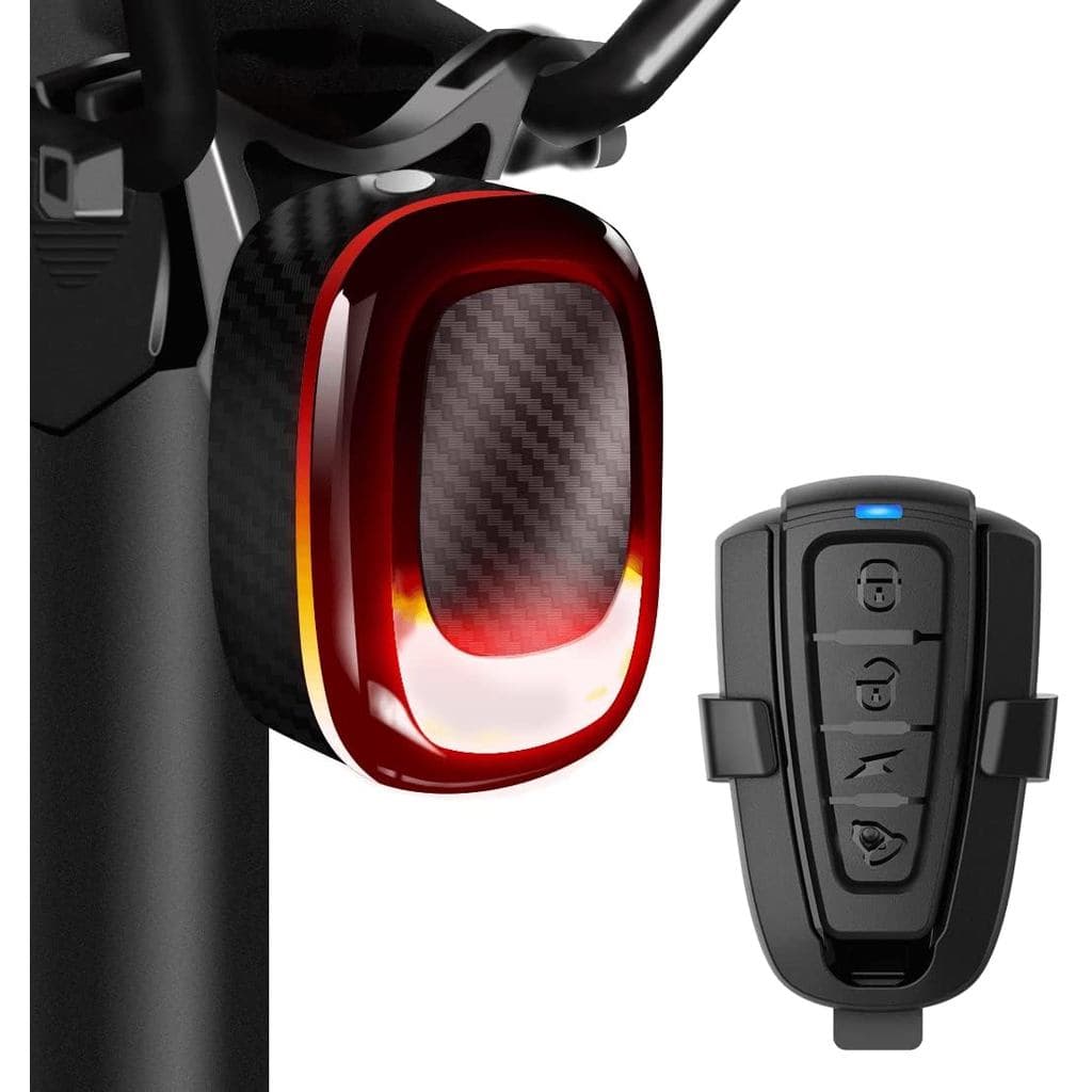 Alarm Bike Tail Light: Wireless Remote Bicycle Rear Light USB-C Rechargeable Smart Motion Anti Theft Taillight with Loud