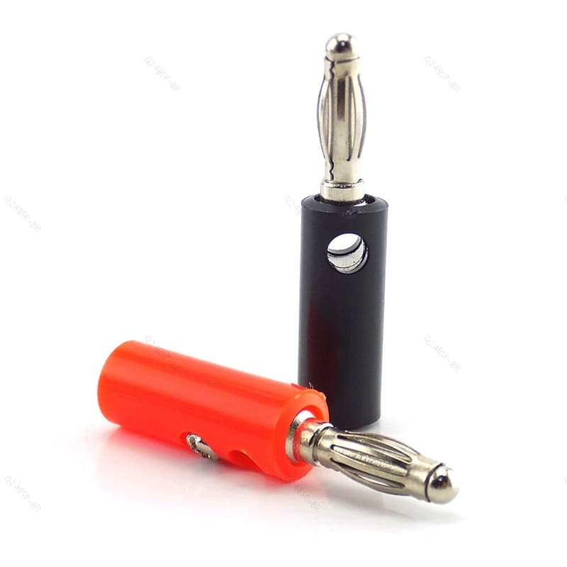 10 Peças 4mm Conectores De Parafuso De Alto-Falante De Áudio Banana Sem Solda Conector De Plugues DIY BR24B