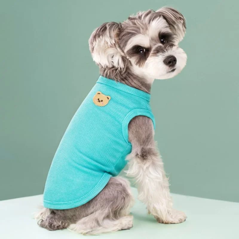 Moda Pet Cão Colete Para Cães Pequenos Verão Roupas Bonito Impressão Trajes De Cachorro Brathable Fino Gato Camisa Anima