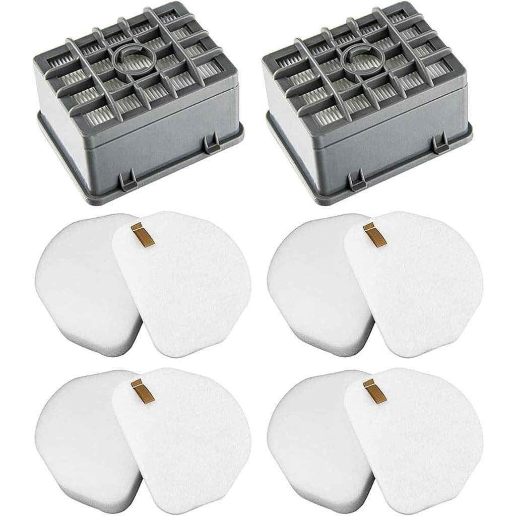 Kit de Substituição com 2 Filtros HEPA + 4 Filtros de Espuma para Aspirador Vertical Profissional Shark Rotator NV450 NV