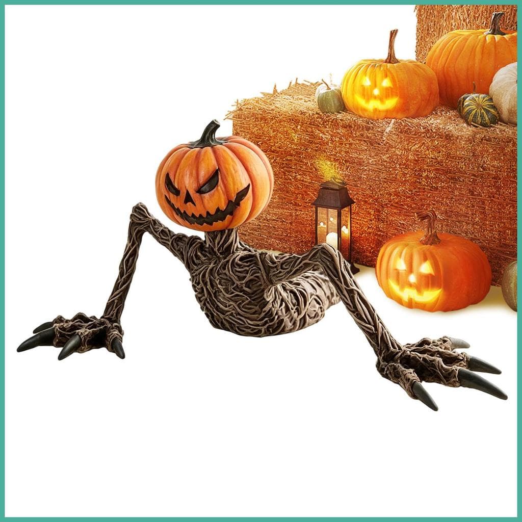Estatuetas De Halloween Ao Ar Livre Decoração De Abóbora De Jardim Com Juntas Flexíveis Escultura De Pátio Para Propriet