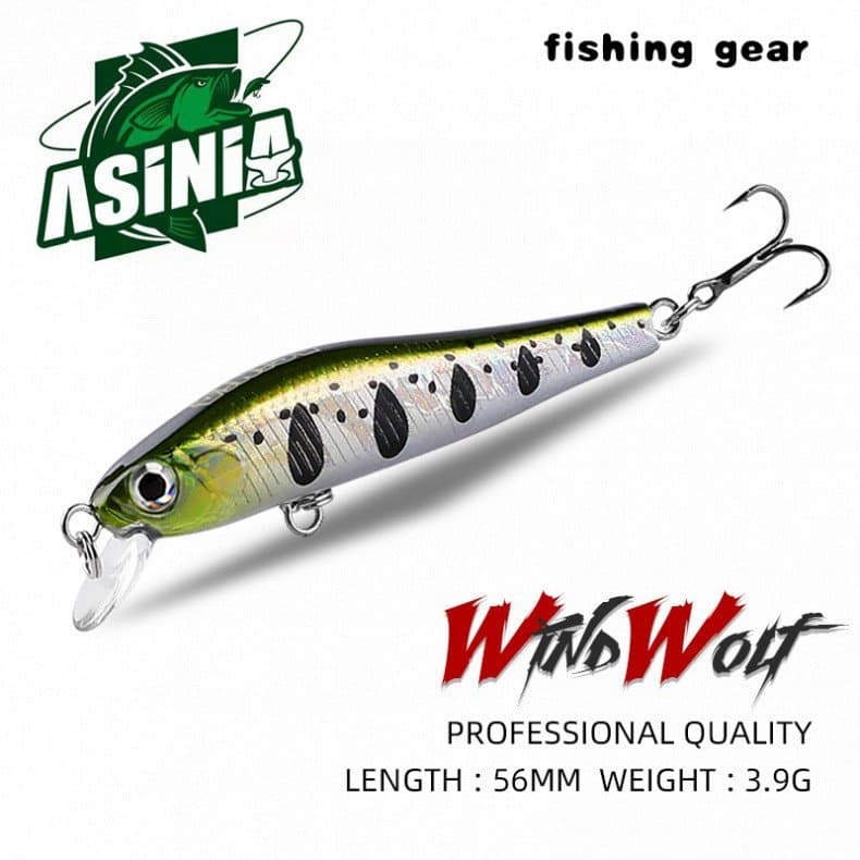 ASINIA Nova Isca Micro de 56mm 3.9g, Sistema de Lançamento Longo, Iscas de Pesca Crank, Isca Artificial Ultralight EM7M