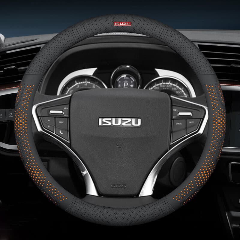 Capa Ultrafina para Volante de Carro, Couro Ultrafino Antiderrapante e Absorvente de Suor para Isuzu Dmax Trooper Crossw