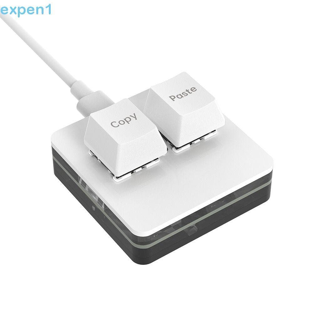 EXPEN Cópia Colar Teclado , Interruptor Vermelho Acrílico Personalizado Mini 2 Teclas , Mecânico