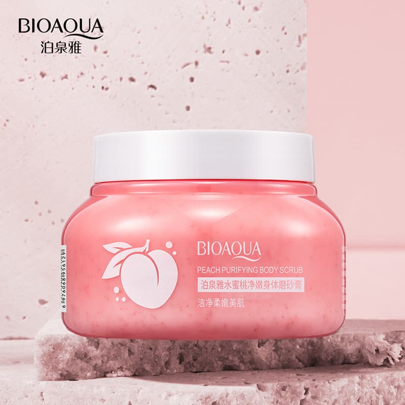 Poquanya Pêssego Rejuvenescedor Esfoliante Corporal Limpeza Profunda Esfoliante Clareador Produtos de Cuidados Corporais
