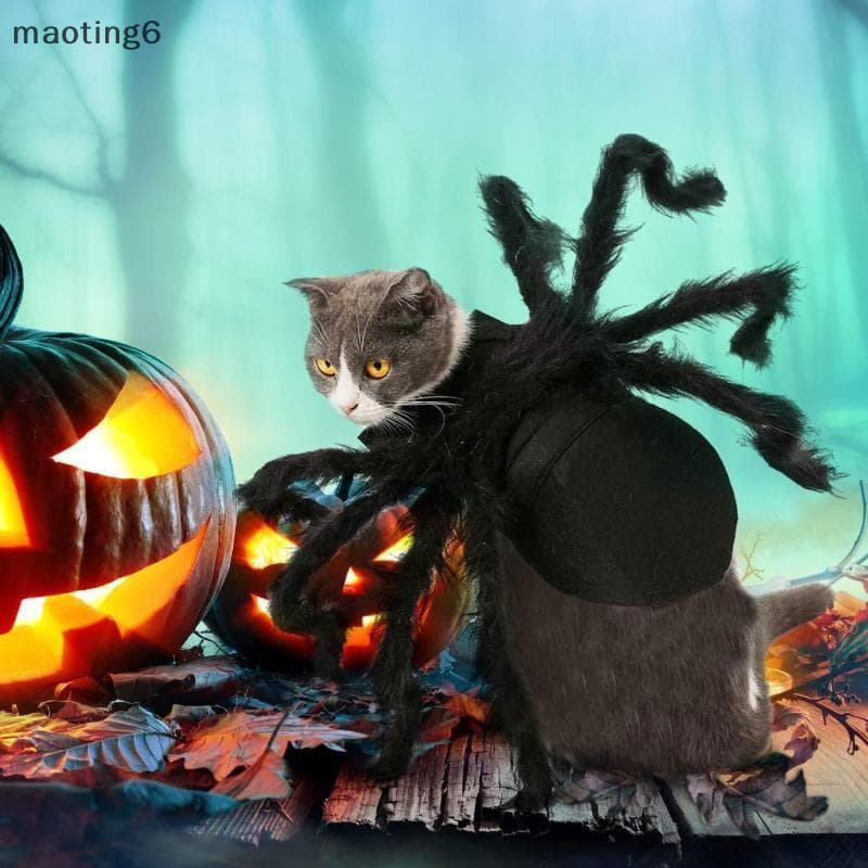Cão De Estimação E Gato Traje Halloween Aranha Transformação Roupa Pet Engraçado Cosplay Vestir-Se Roupas