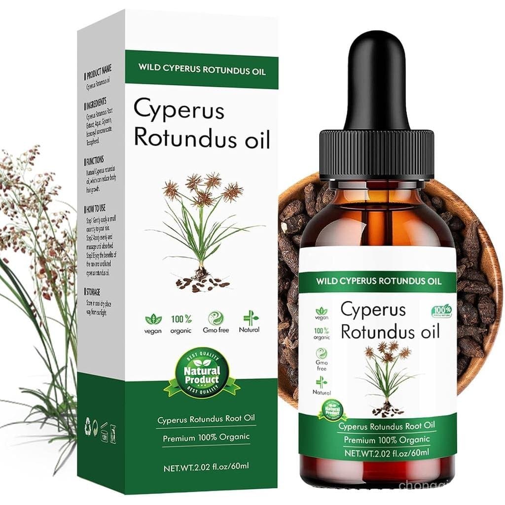 Cyperus Rotundus Oil for Hair Removal – Natural Cyperus Rotundus Oil to Reduce Body Hair Growth, Hair Growth Inhibitor S