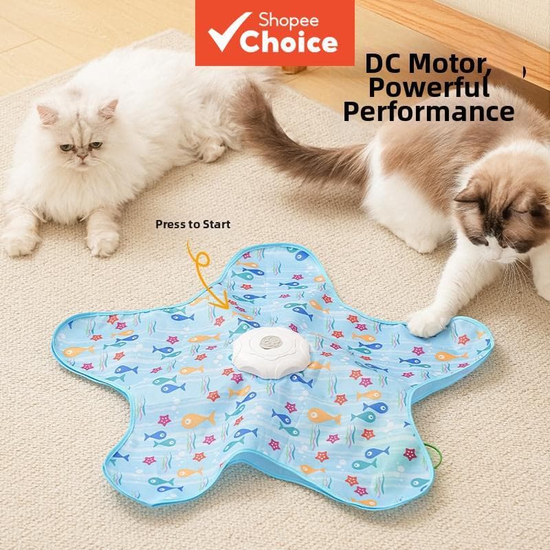 Varinha Giratória Automática Para Provocação De Gatos Com Bateria Recarregável