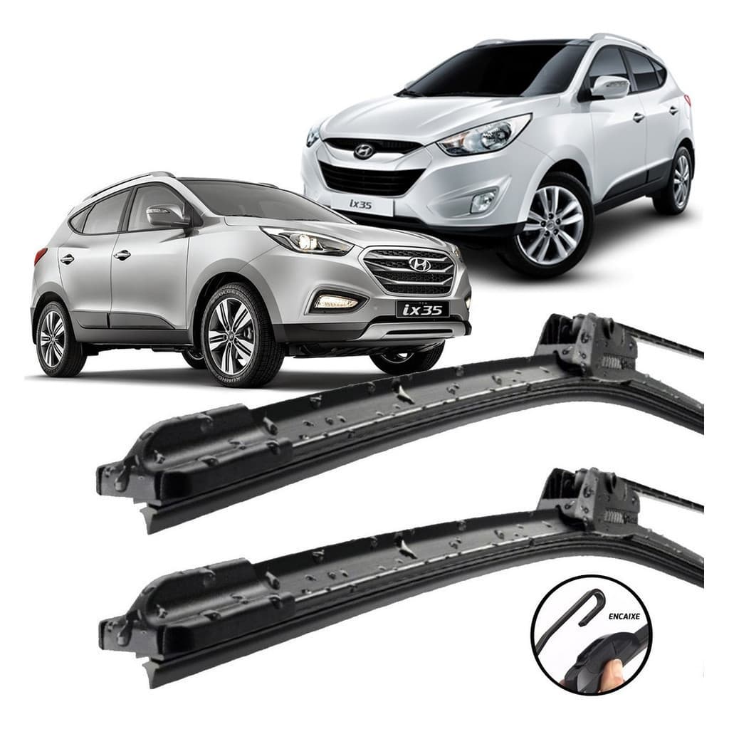 Kit de Palhetas Limpador Parabrisa Silicone Hyundai Ix35