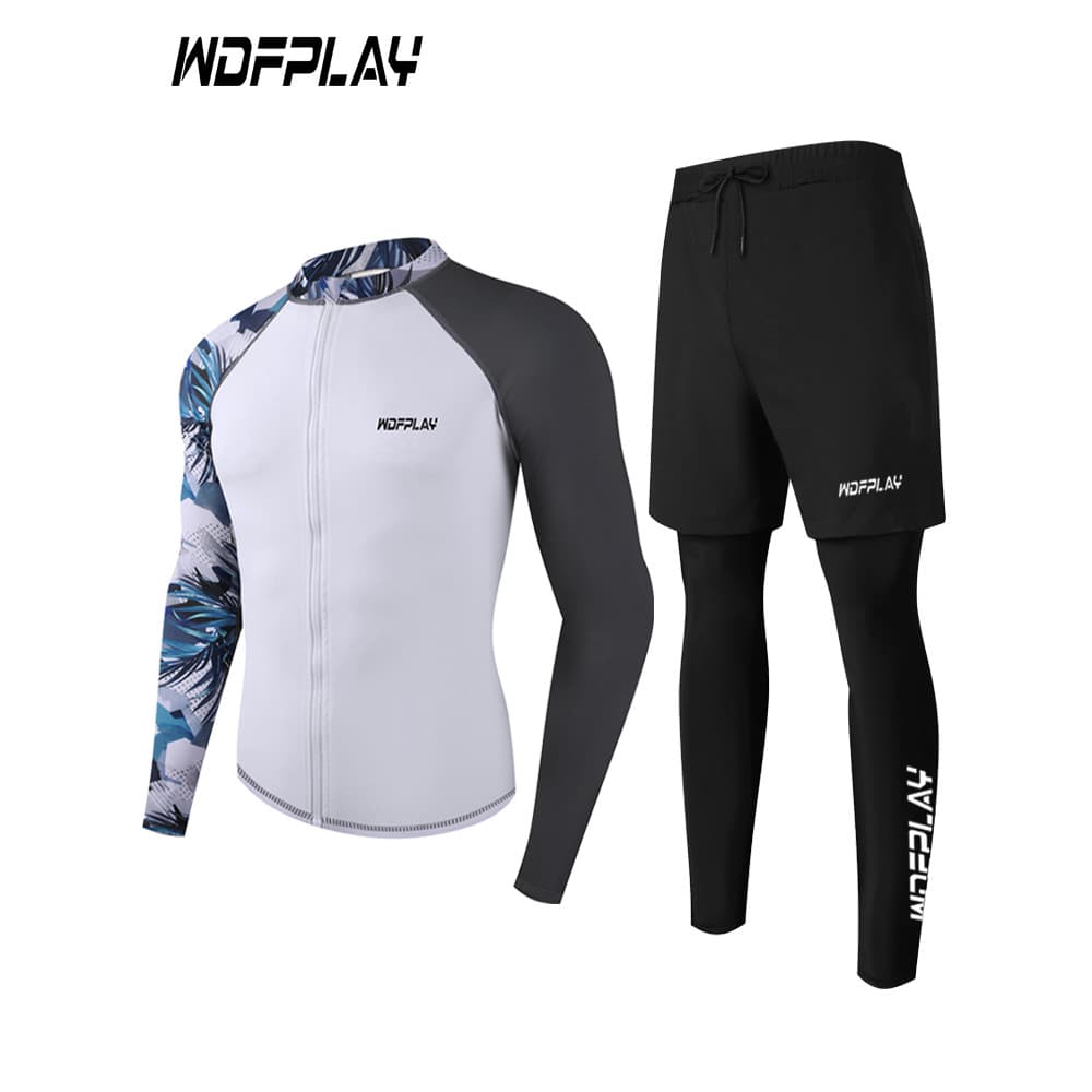 WDFPLAY Wetsuit terno masculino profissional de secagem rápida protetor solar medusa roupas esportivas roupas de Fitness