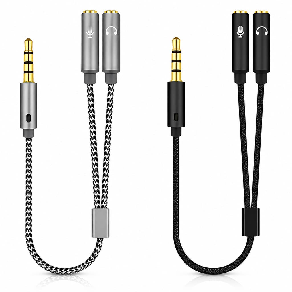 Cabo Adaptador P3 Macho Para 2 P2 Fêmea Fone Microfone Headset