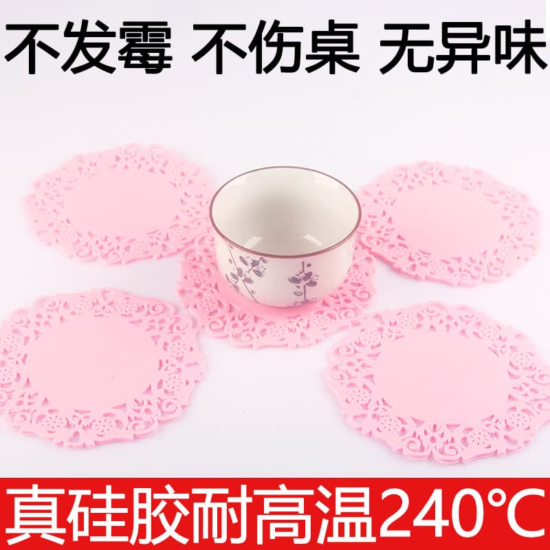 Almofada isolante térmica resistente ao calor, porta-copos doméstico, tigela, cozinha, Silicone, Anti-escaldante, estuda
