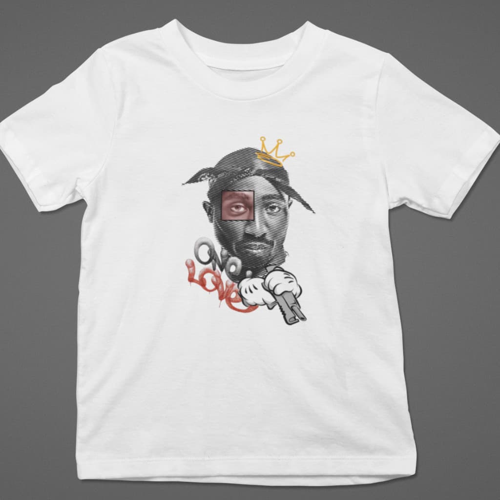 Camiseta Tupac 2Pac One Love Hip Hop Streetwear Cores 100% Algodão