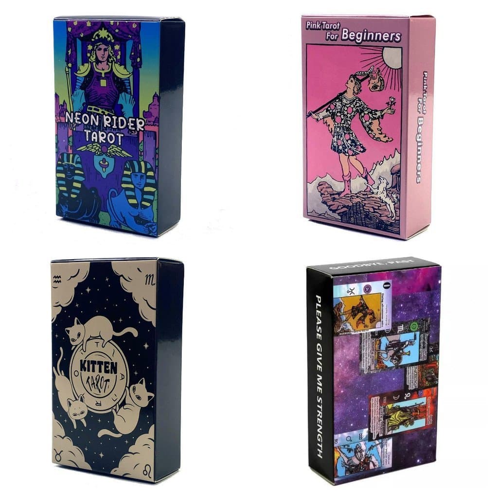 Novas Cartas de Tarot em Inglês Neon Waite Rider Cards kitten cat7.21 5737
