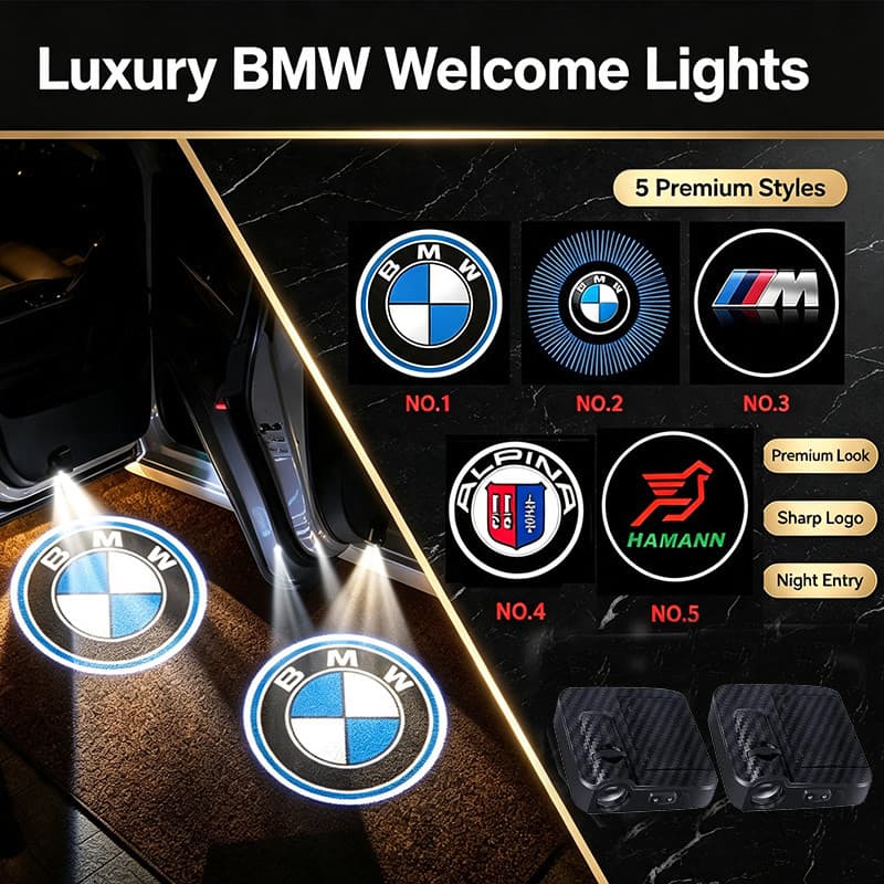 1 Par De Lâmpadas De Projetor De Logotipo De Porta De Carro Com Luz De Boas-Vindas Para BMW X1 X2 X3 X4 X5 X6 E46 E60 E8