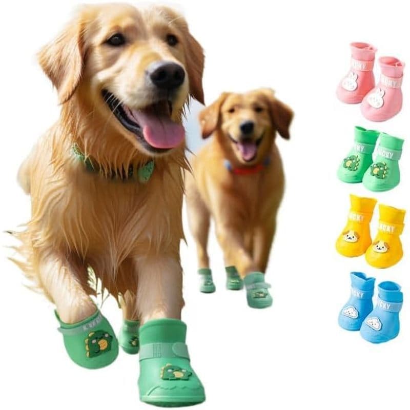 Sapato De Cachorro Para Cães Grandes Botas Médias Sapatos De Chuva Fofos À Prova D'água Em Clima Chuvoso Galochas Urso D