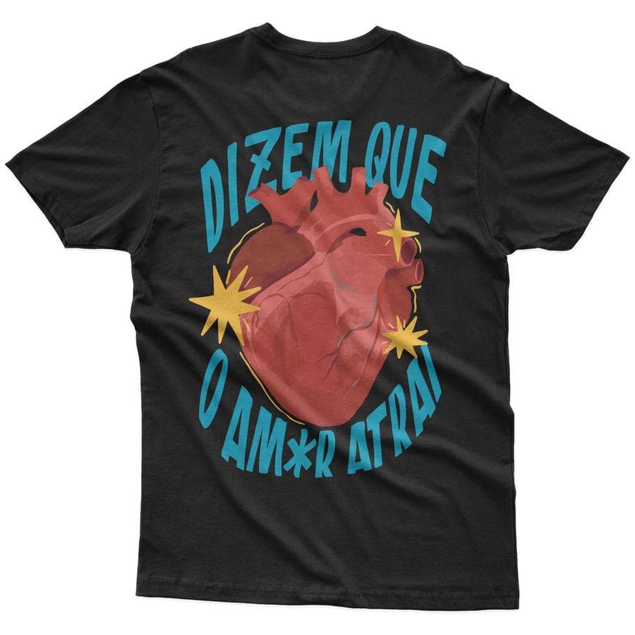 Camiseta Dizem Que O Amor Não Existe Coração Anatomico