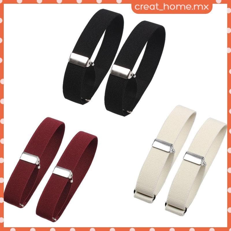 [Creat_home] Suportes De Manga De 2 Peças Faixas De Braço Ajustáveis Braçadeiras Elásticas Ligas De Camisa Suporte De Pu