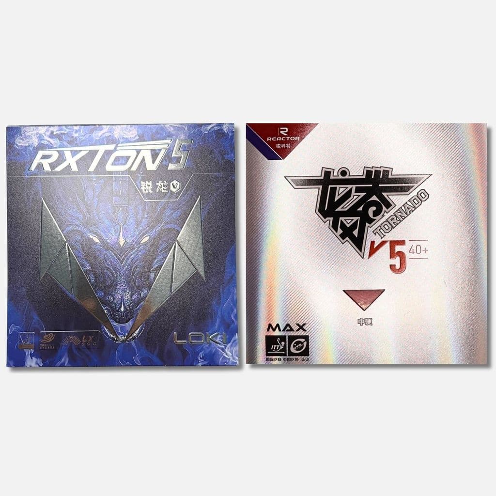 Kit Borrachas Rxton 5 + Reactor Tornado Profissional Tênis Mesa