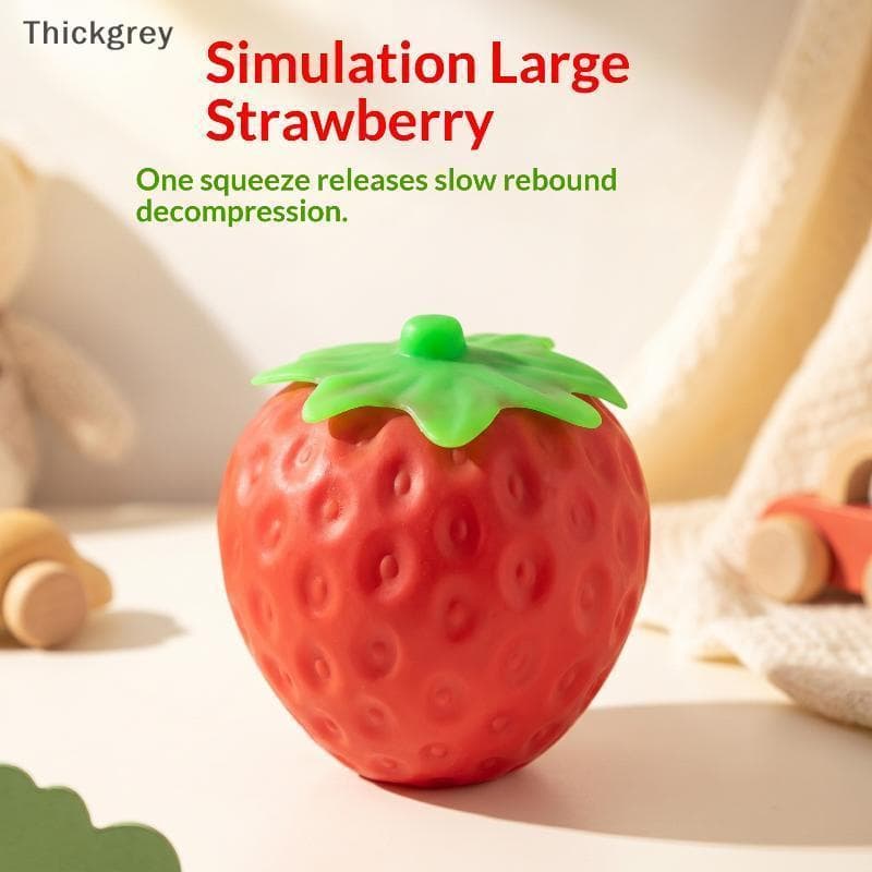 thickgrey Morango Antiestresse Brinquedo Super Jumbo Lento Subindo Macio Para Escritório Em Casa Alívio De Ansiedade Uso
