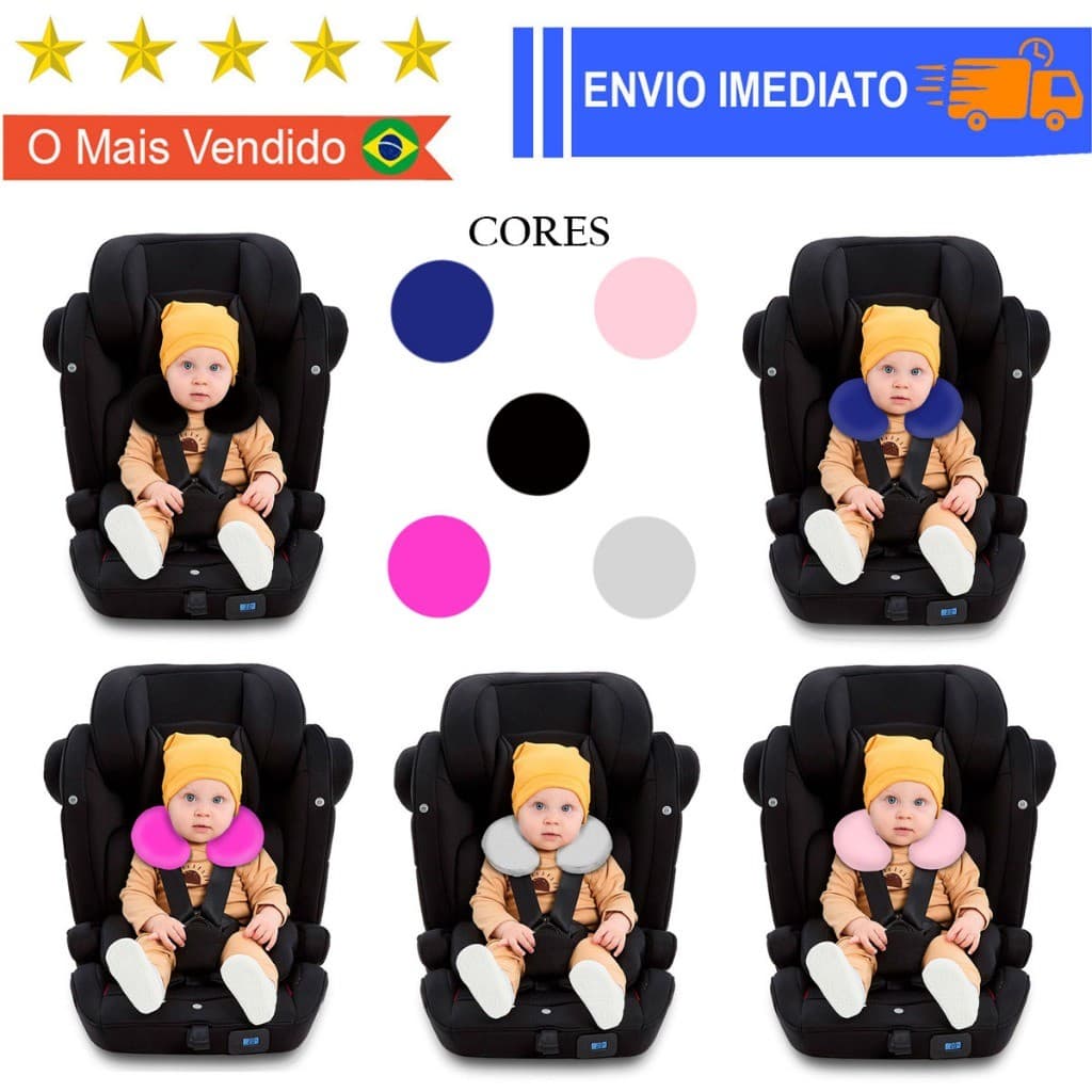 Almofada de pescoço travesseiro viagem Bebê e criança infantil