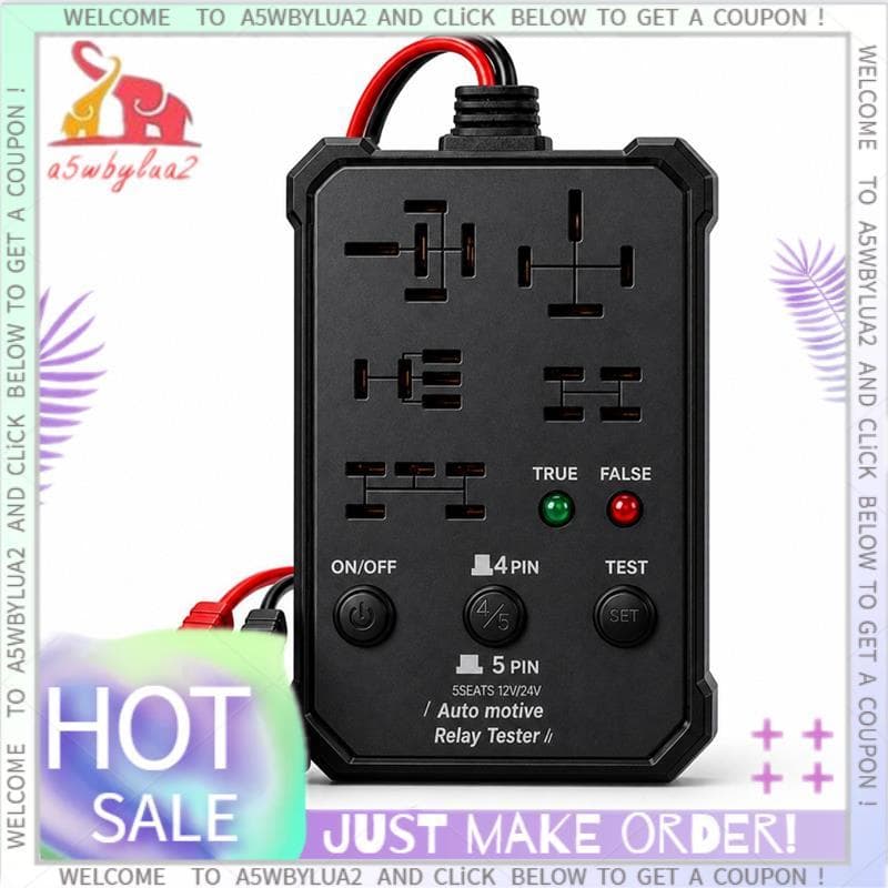 DW960 Testador De Relé Automotivo 12V-24V Ferramenta De Diagnóstico Automático , De Carro Com Clipes De Bateria , Kit De