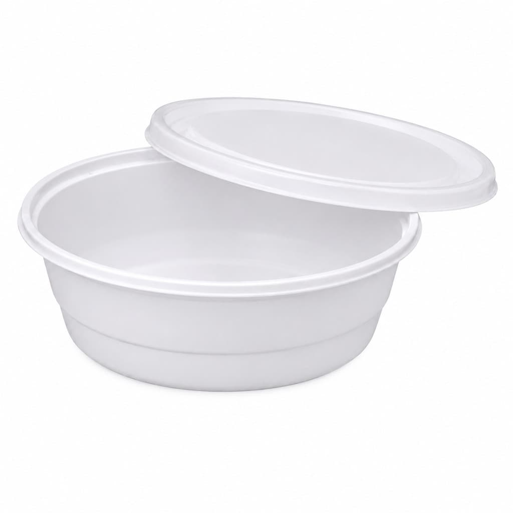 Kit 100 Marmitas Isopor 750ml com Tampa EPS Totalplast