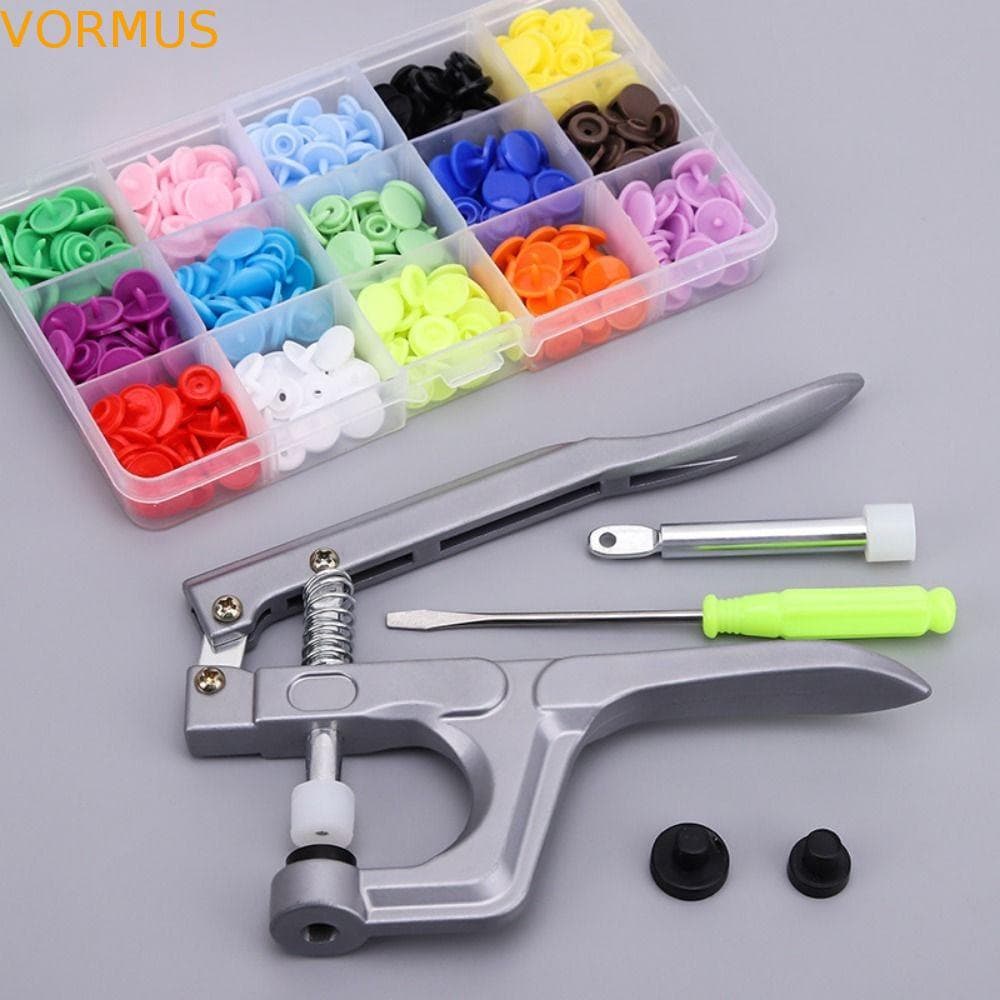 Kit De Alicates De Fixação De Pressão , Botões De Alicate De Imprensa De Metal Colorido Design Sem Costura De Resina