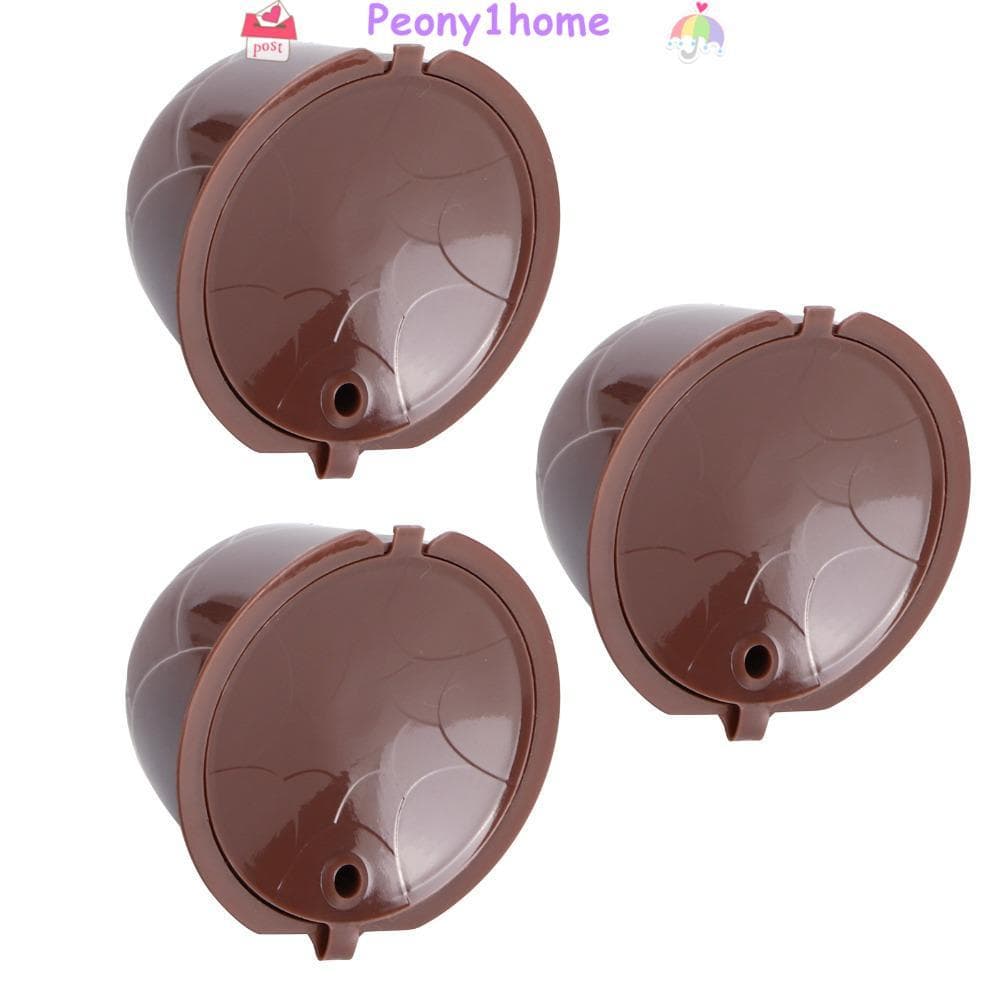 Vagens De Filtro De Café Recarregáveis PEONYHOME , Design Reutilizável Com Colher E Escova Cápsulas Reutilizáveis