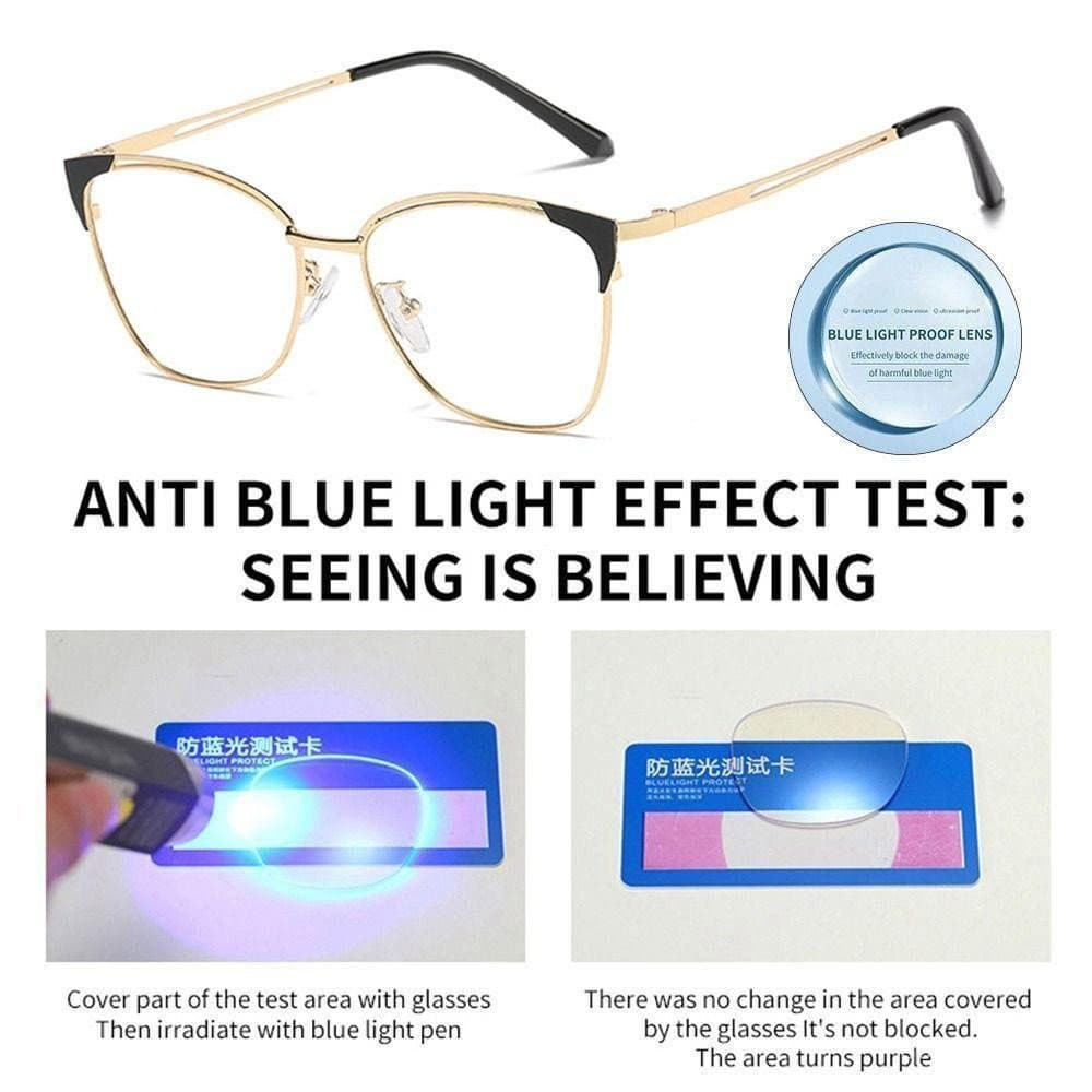 Óculos MARVER Anti-Azul , Proteção Dos Olhos De Metal Quadrado , Clássicos De Ultraleve De Bloqueio Homens Mulheres