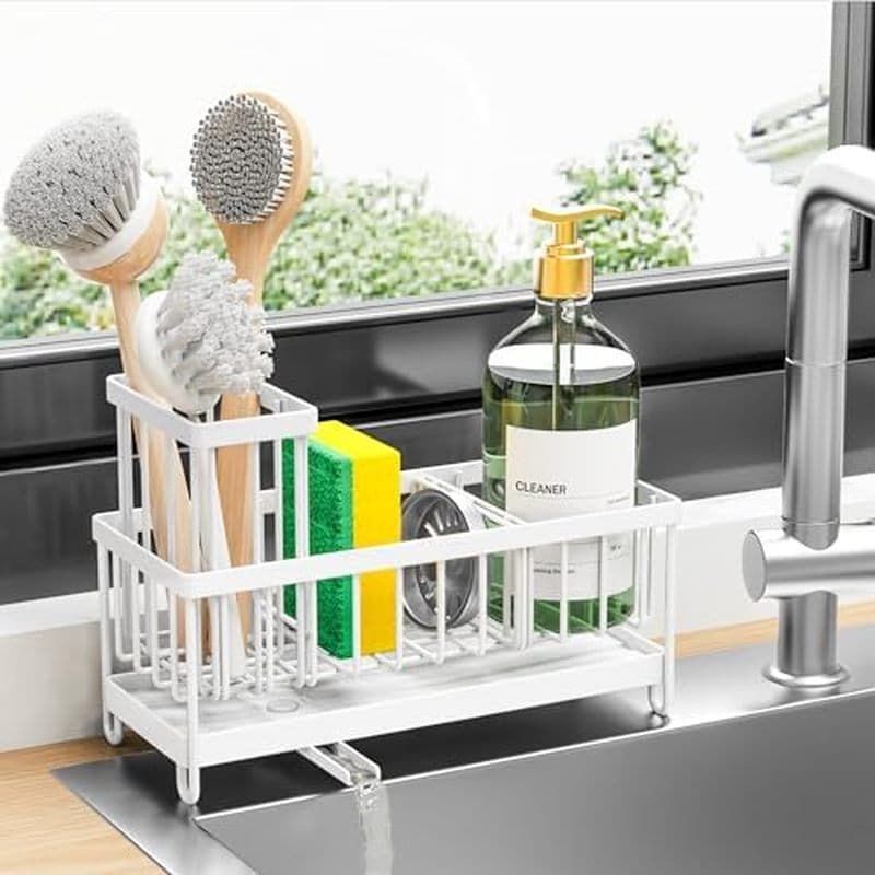 Suporte De Esponja Cisily Para Pia De Cozinha , Organizador De Com Escova Alta , Organizadores De Bancada E Itens Essenc