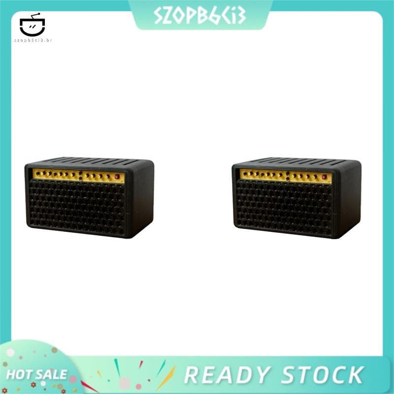 [szopb6ci3 . br] Retro Para Acessório De Guitarra Suporte De Palheta Alto-Falante Vintage 2 Peças Clipe Portátil Present