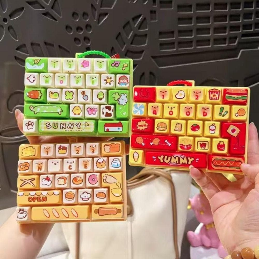 LILYES Mini Pingente De Teclado , Brinquedo De Botão De Descompressão Com Fofo De Design Criativo