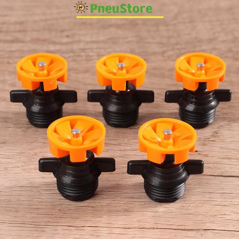 haostone 1/5 Peças 1/2 " Rosca Macho Rotação Automática Bico De Rega De 360 Graus Sprinkler Jardim Parque Gramado Flor I