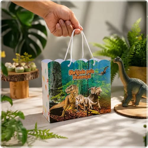 Sacolinhas Personalizada tema JURASSIC PARK | Personalizados | Lembrancinhas de Festas Pegue e monte
