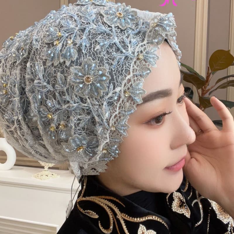 Chapéu artesanal lenço chapéu IELTS Mini cabeça boné feminino borla chapéu respirável feminino na moda capa de cabelo br
