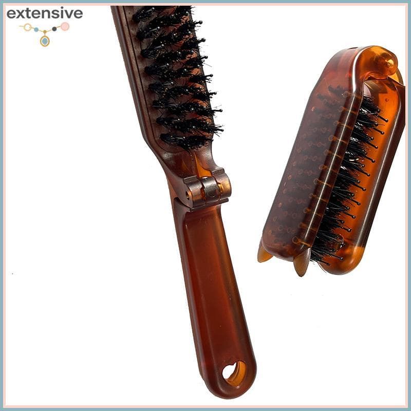 EA & Moda Âmbar Foldb Portátil Viagem Cabelo Liso Curlb Para Barba Poeta Cerdas Escova De Ferramentas De Estilo De Salão