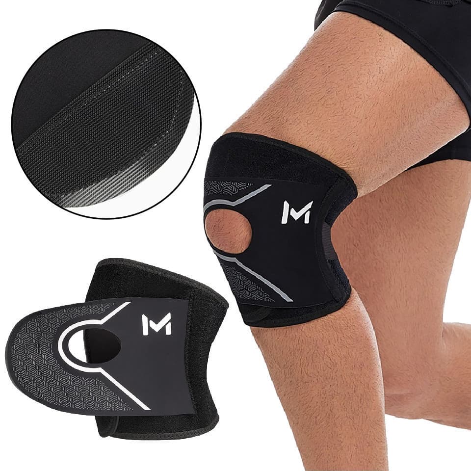 Joelheiras Esportivas Com Absorção De Choque , Suporte Respirável Para Basquete , Badminton , Tênis , Joelheira