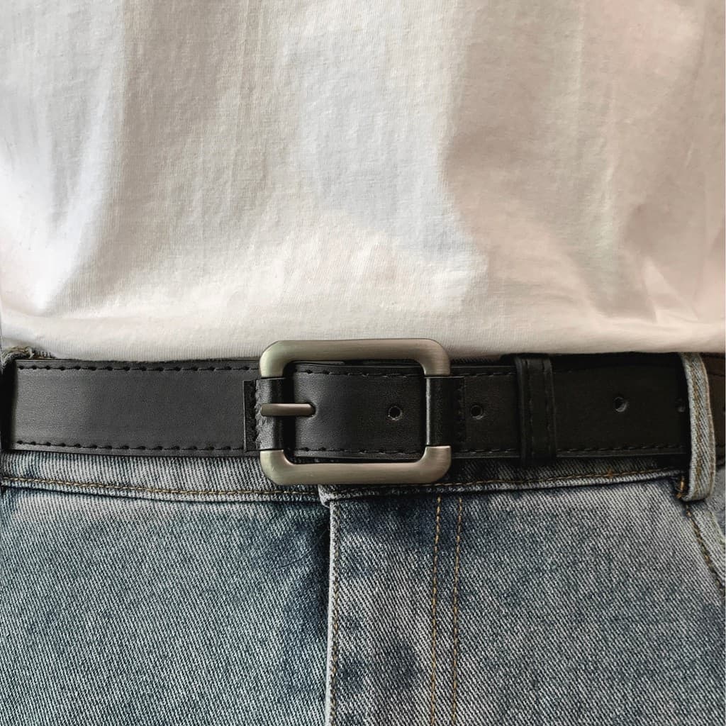 Novo estilo ins cinto masculino versão coreana na moda simples All-Match juventude na moda Casual pino fivela calças cin