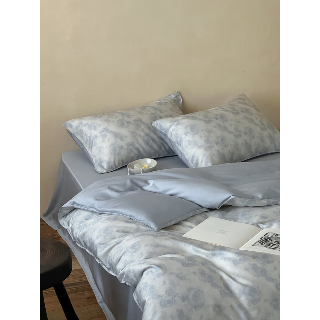 Tencel algodão areia lavagem lençol colcha capa de quatro peças conjunto quatro estações Universal macio cama alta quali