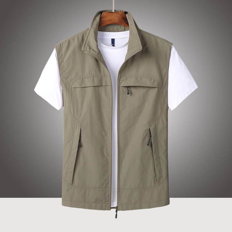 Colete Casual masculino primavera verão colete de viagem ao ar livre pesca pai colete novo estilo tamanho grande colete
