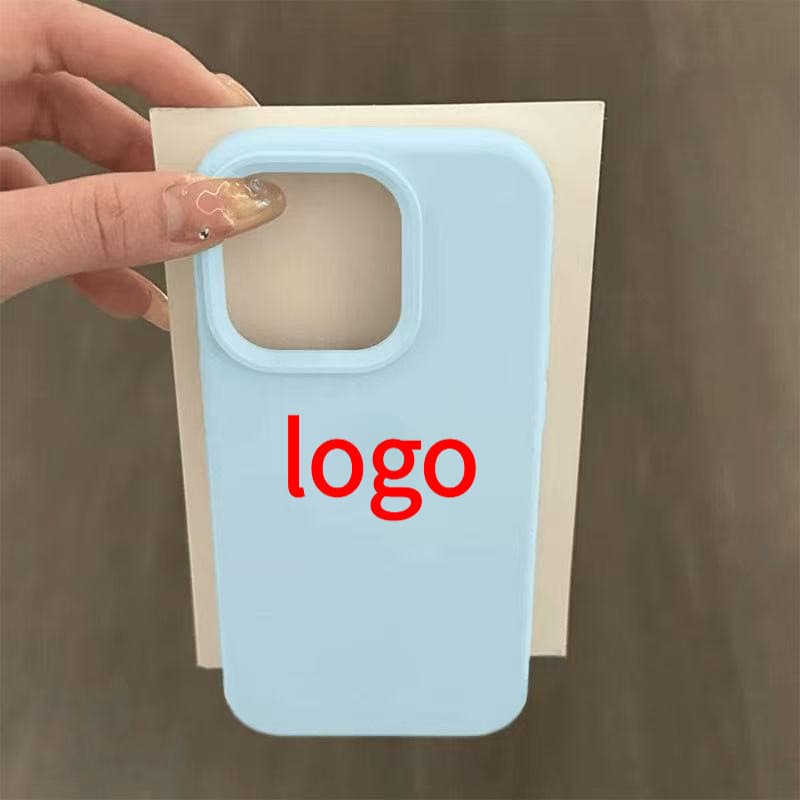 Nova Capa de Silicone Líquido Azul Celeste para iPhone 17, 17 Pro Max, Novo Modelo 16/15, Proteção Total Anti-queda, Cap