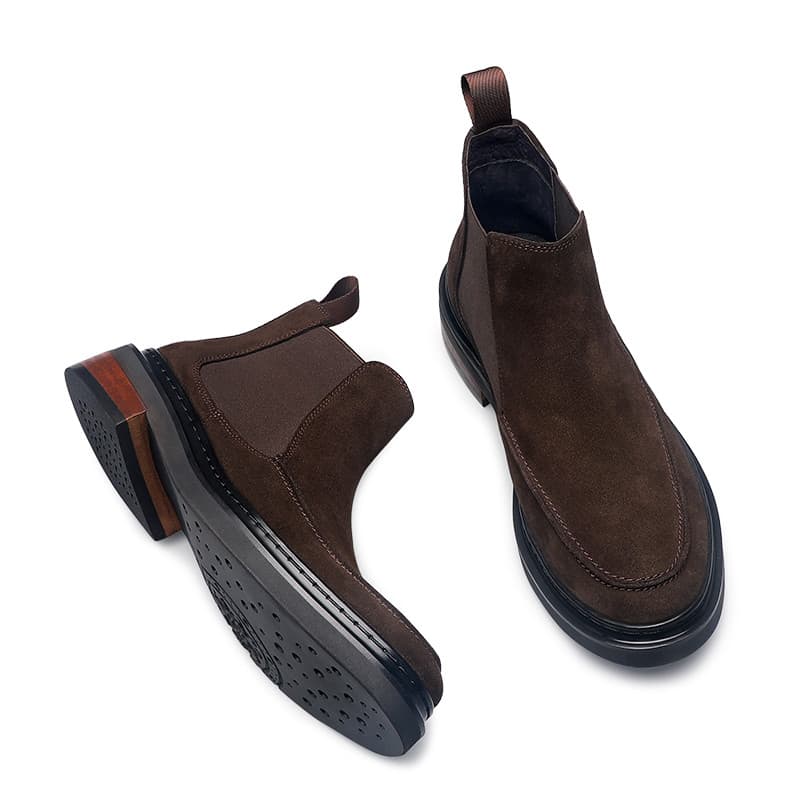 Chelsea botas masculinas de couro outono Retro Martin botas estilo britânico botas gerais All-Match botas de corte médio
