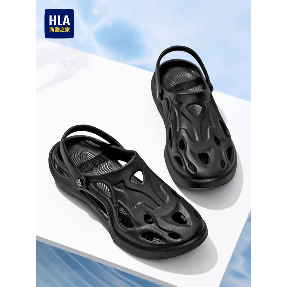 Hailan House Sapatos Masculinos 2026 Verão Novo Estilo Buraco Sapatos Masculinos De Sola Grossa Casual Ao Ar Livre Praia